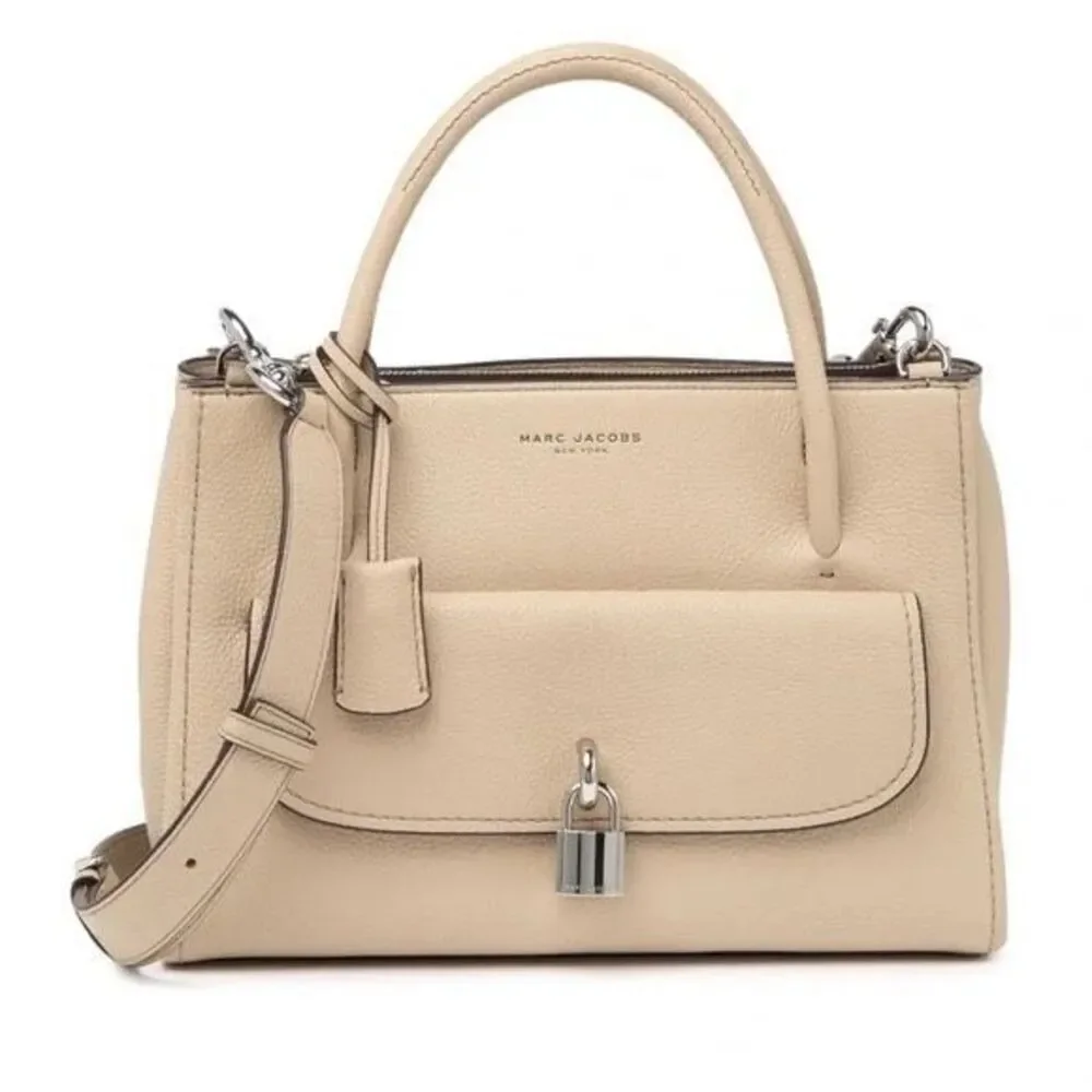 Mark‎ Jacobs Satchel Bag Lock That Leather Cream
